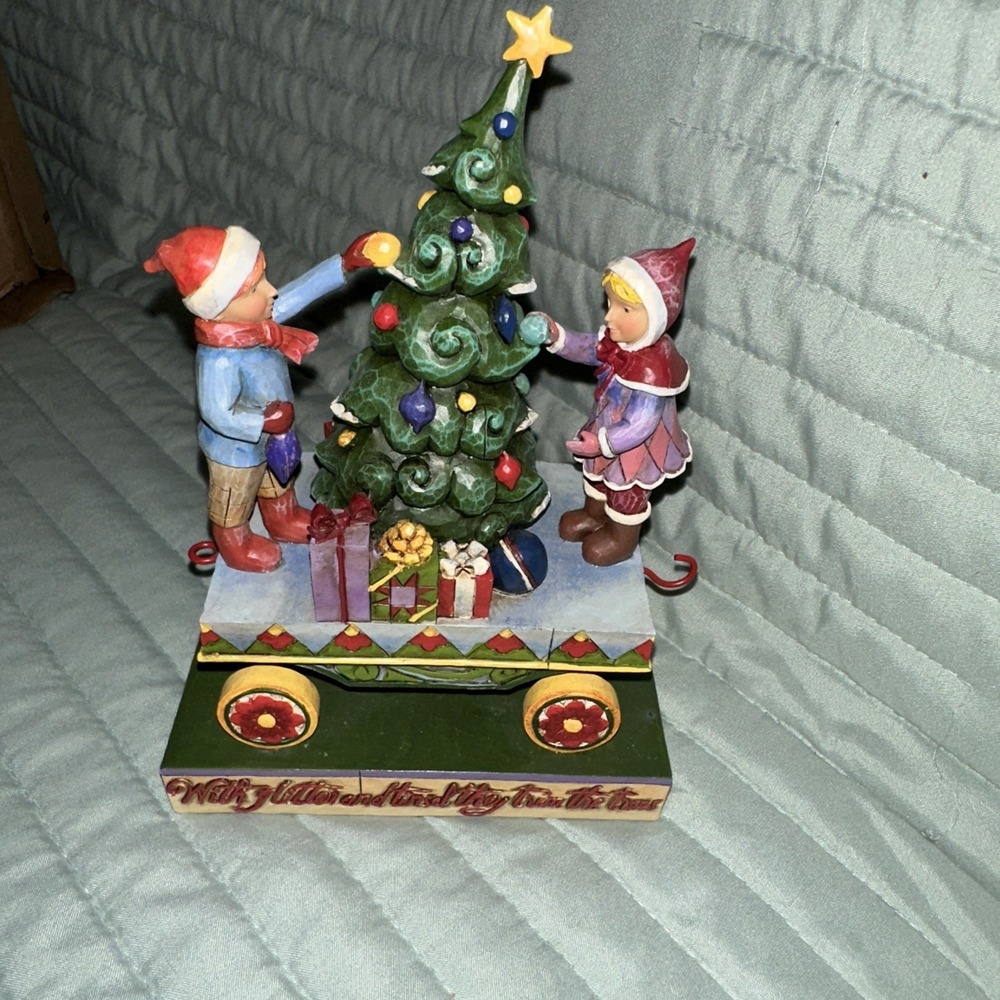 Jim Shore "On Track With All The Trimmings" 4011074 Children Christmas Train Car